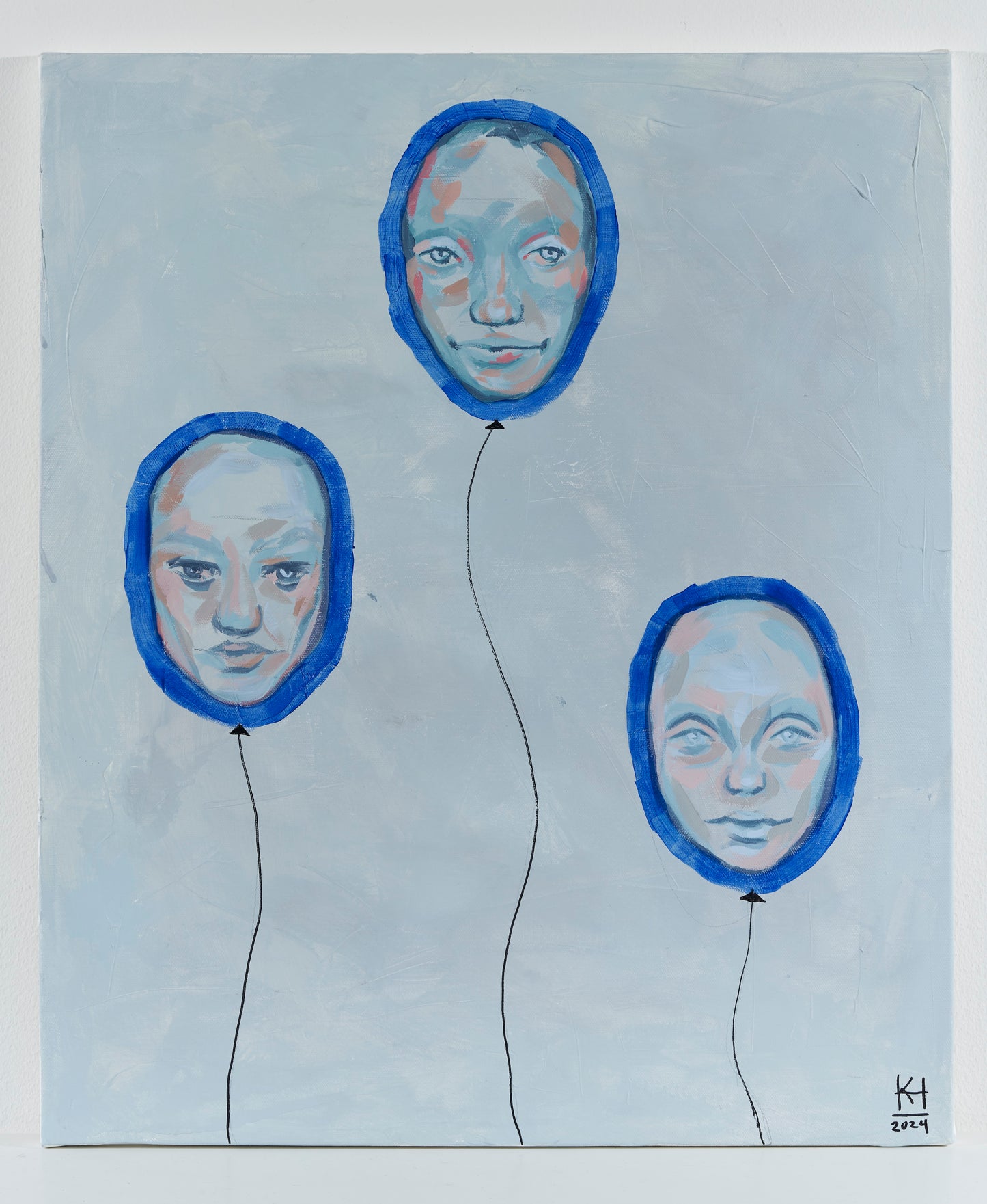 "Helium Hoveder" 40x50 cm